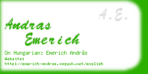 andras emerich business card